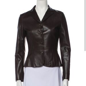 Ralph Lauren Black Label Dark Brown Leather Jacket